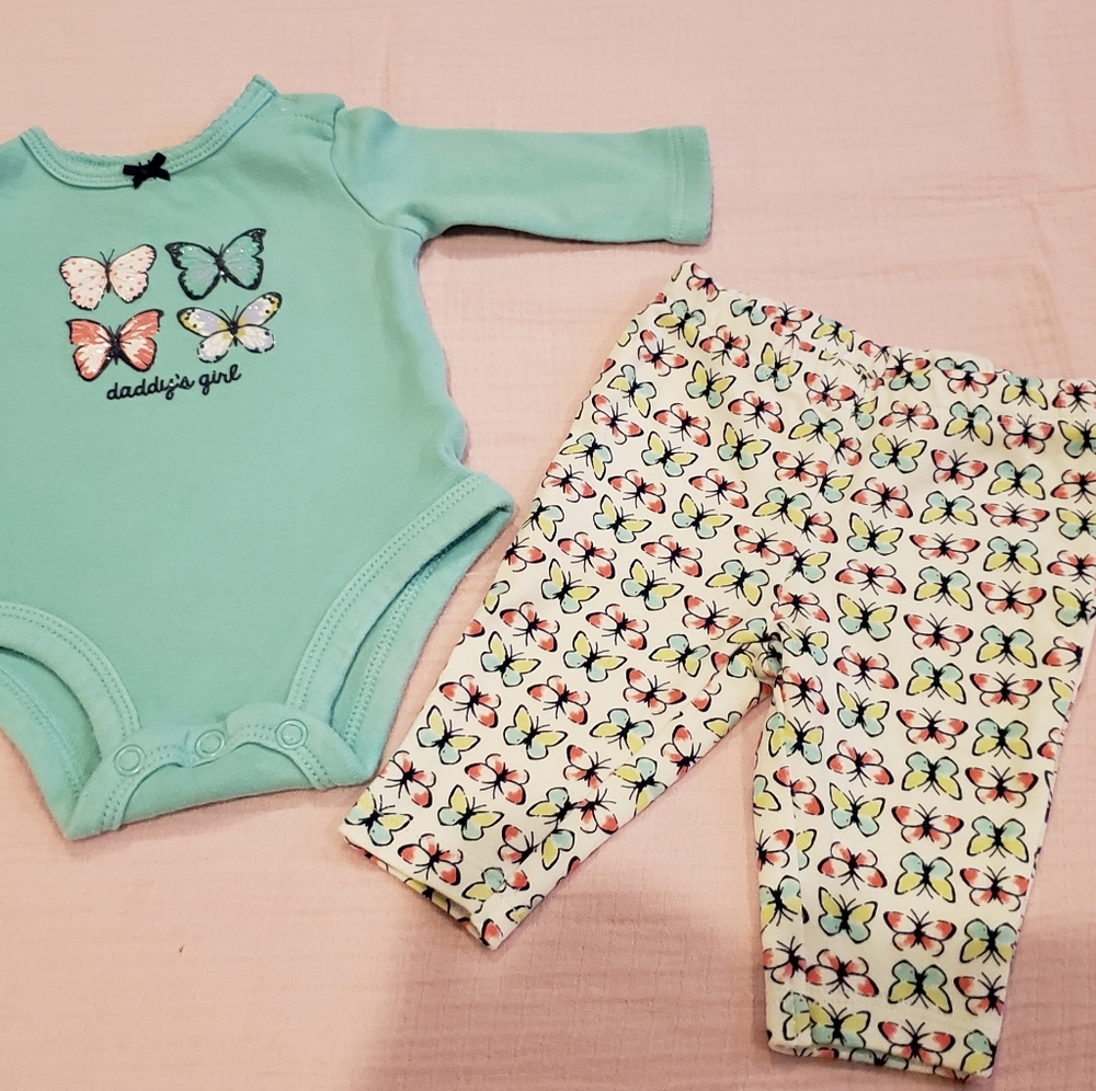 Newborn onesie with matching pants